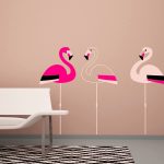 flamingo-roz-autocolant-decorativ-de-perete-pink-flamingos-wall-sticker-2